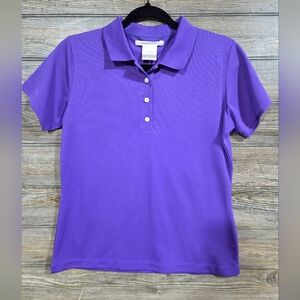 NWT Nike Golf Women's Purple Button Down Dry Fit Polo Shirt Size S/P